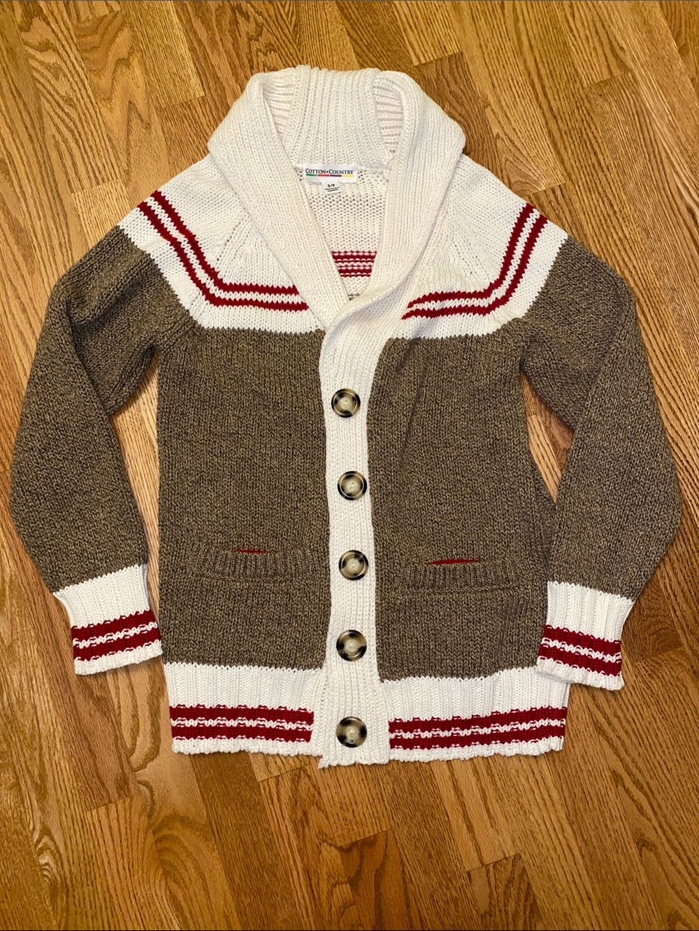 Cotton Country Canadian Button Up Sweater / Size Small / Made in Canada